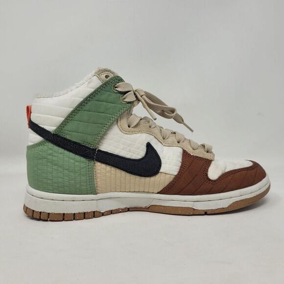 Nike Dunk High LX Next Nature Toasty Womens 6 Summit White Black Green Sneakers - Picture 3 of 16